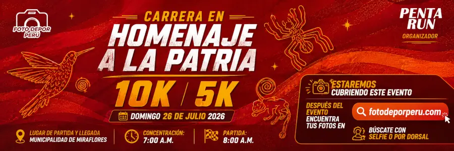 carrera homenaje a la patria 2026 , fotografía oficial de Foto Depor Perú